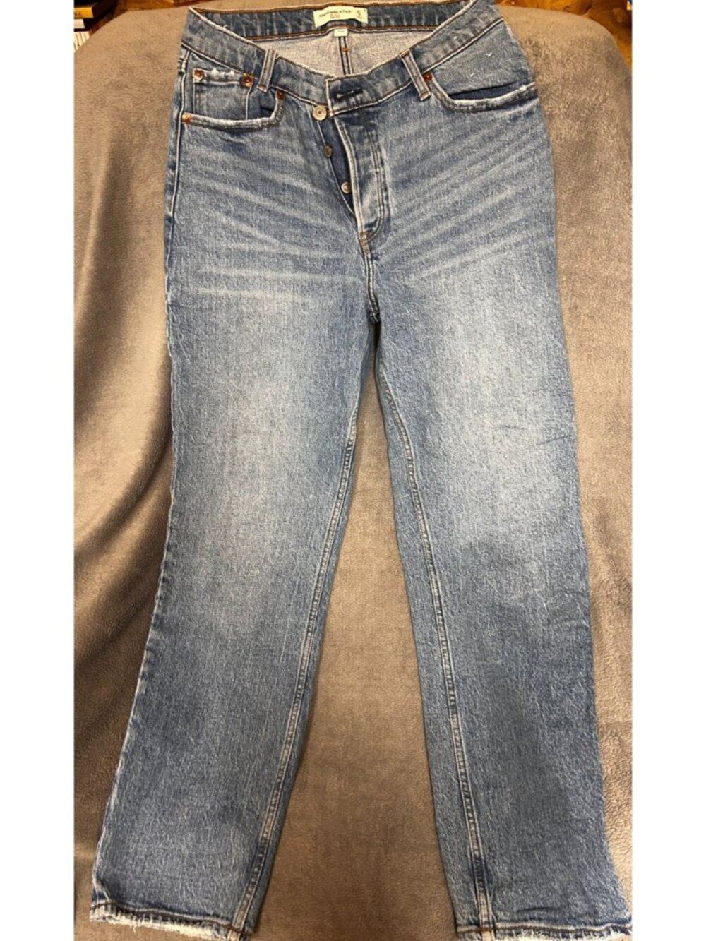 Abercrombie & Fitch The Dad High Rise Jeans Curve Love Women’s 27 4R Light Wash